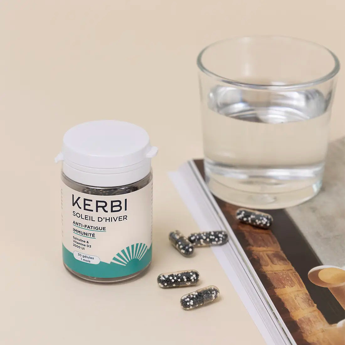 Compléments alimentaires Kerbi - Vitamine D3, renforce l'immunité et la santé osseuse, capsules naturelles.