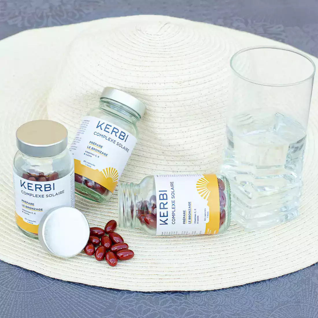 Complément alimentaire Kerbi - Prépare la peau à l'exposition solaire et prolonge le bronzage naturellement