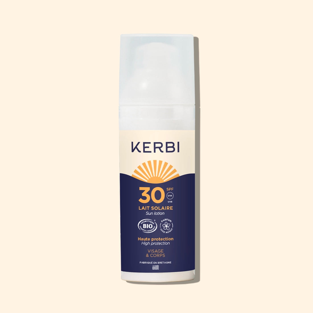 Crème solaire bio Kerbi SPF 30 format voyage