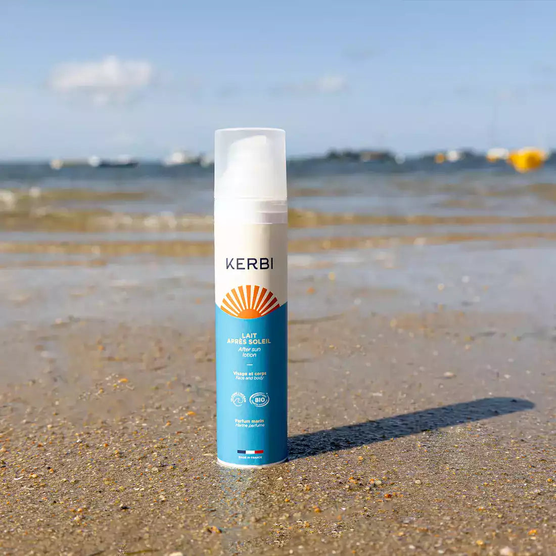 Lait hydratant après-soleil Kerbi - Pour une peau apaisée et un bronzage prolongé.