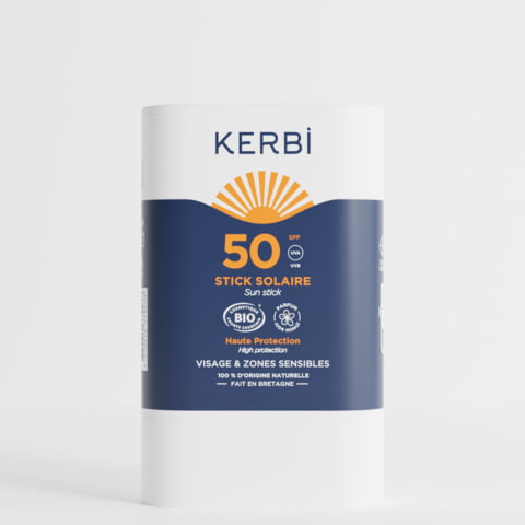 Stick solaire spf 50, 100% minéral, filtre minéral, oxyde de zinc, 100% naturelle