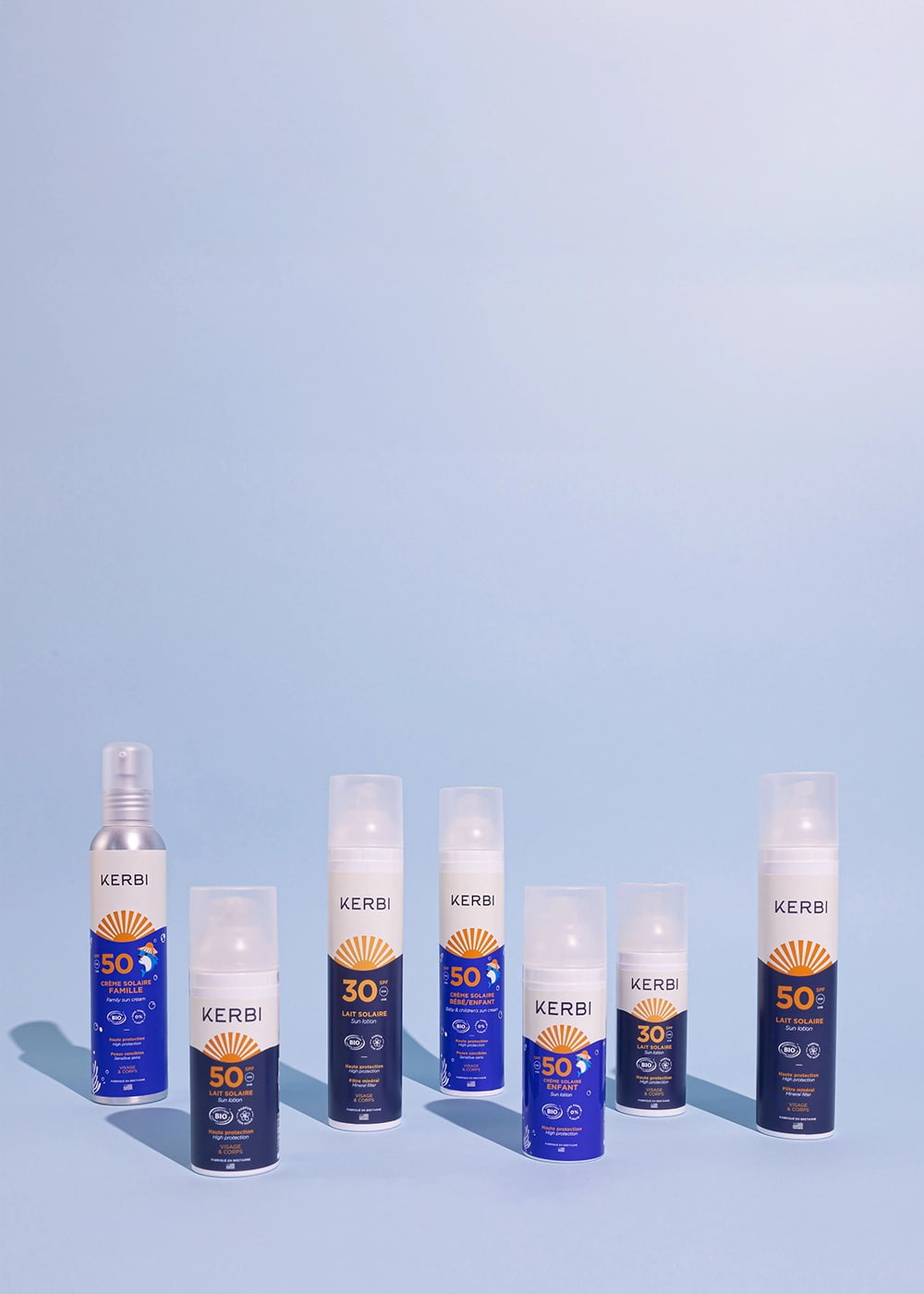 crèmes solaires naturelles et certifiées Bio, filtre minéral, fabriquées en Bretagne.