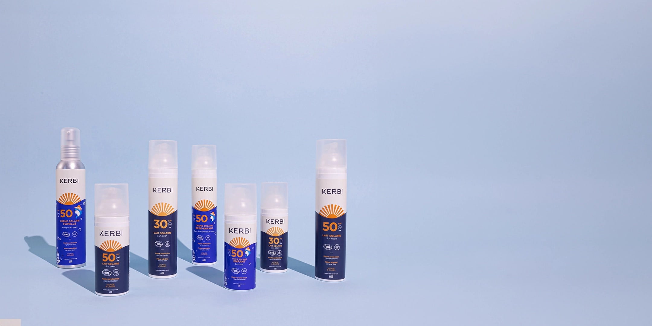 crèmes solaires naturelles et certifiées Bio, filtre minéral, fabriquées en Bretagne.
