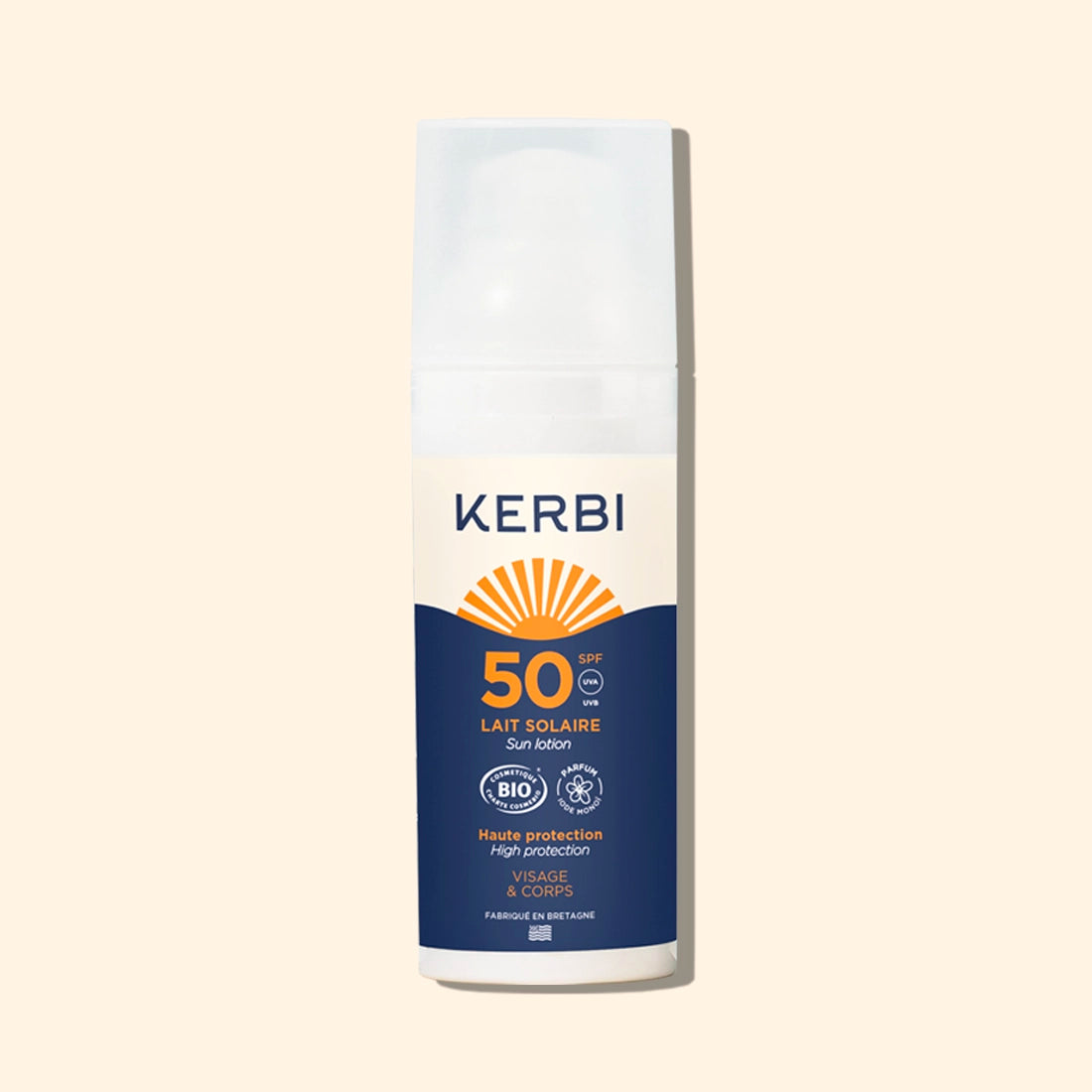 Crème solaire bio Kerbi SPF 50 format voyage