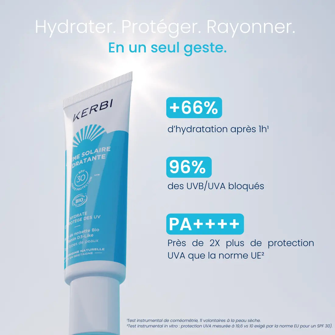 Soin solaire 2-en-1 pour les peaux sensibles