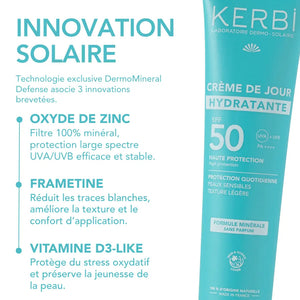 Crème visage hydratante SPF50