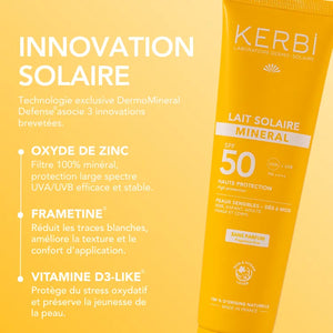 Lait solaire minéral SPF 50 – Sans parfum - 150g