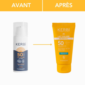 Lait solaire minéral SPF 50 – Parfum Monoï - 50g