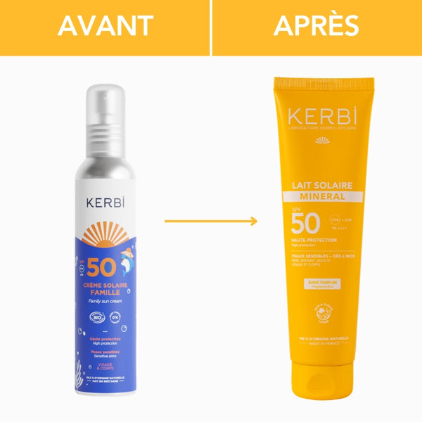 Lait solaire minéral SPF 50 – Sans parfum - 150g