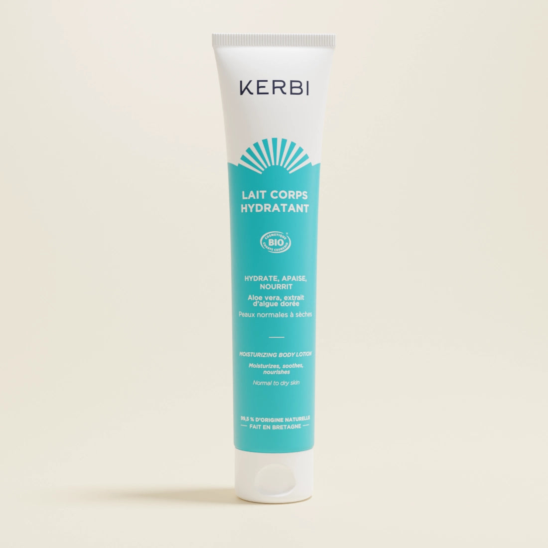 Notre Lait Corps Hydratant – 99,5 % d’ingrédients d’origine naturelle, certifié bio et fabriqué en Bretagne.