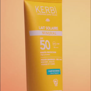 Lait solaire minéral SPF 50 – Parfum Monoï - 50g